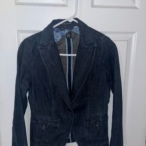 Women's Navy Denim Blazer